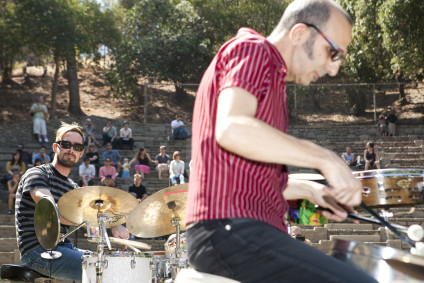 Percussion Party, Sylvan Amphitheater, Yosemite Park, Eagle Rock. Photo by Wild Don Lewis