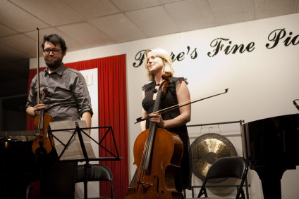 Tributaries: Dedicated to the Memory of James Tenney, Pierre's Fine Pianos, West Los Angeles. Photo by Wild Don Lewis